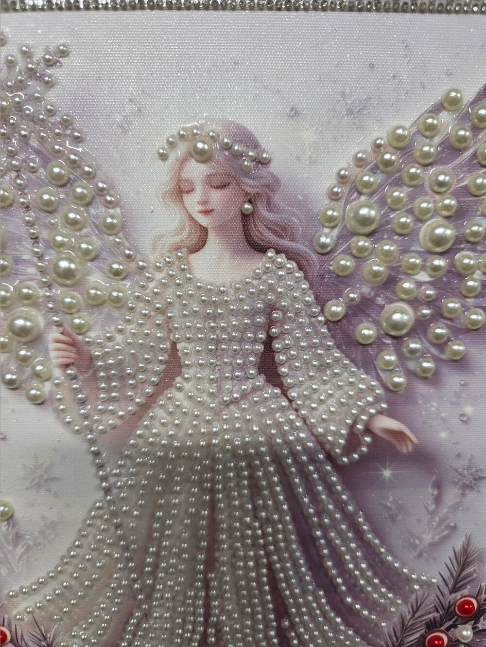 Faux Pearl Angel Art